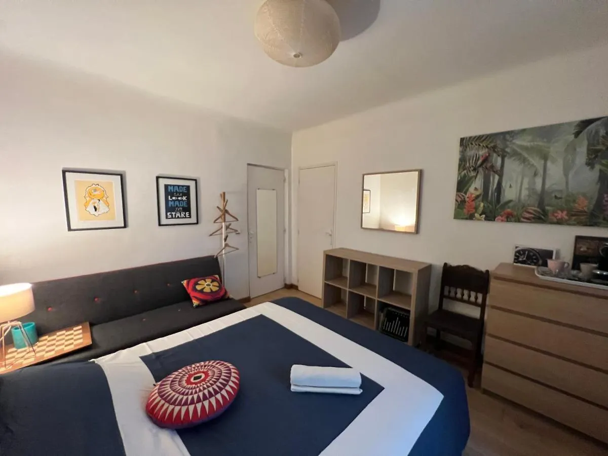 Lit Queen Size, 3Mn Beach Biarritz France